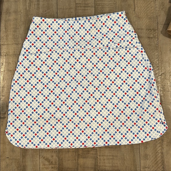 Lady Hagen Pants - Lady Hagen Pull-On Golf Skort with Tummy Control 17" Stars Red White Blue